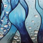 Bubbles 1 - Custom Blue Kelp - Decorative Acrylic panels 