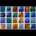 Dichroic patterned glass samples - c/o CBS coatings by Sanford